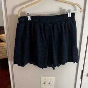 lululemon athletica Men's Dark Navy Heathered Lined Athletic Shorts